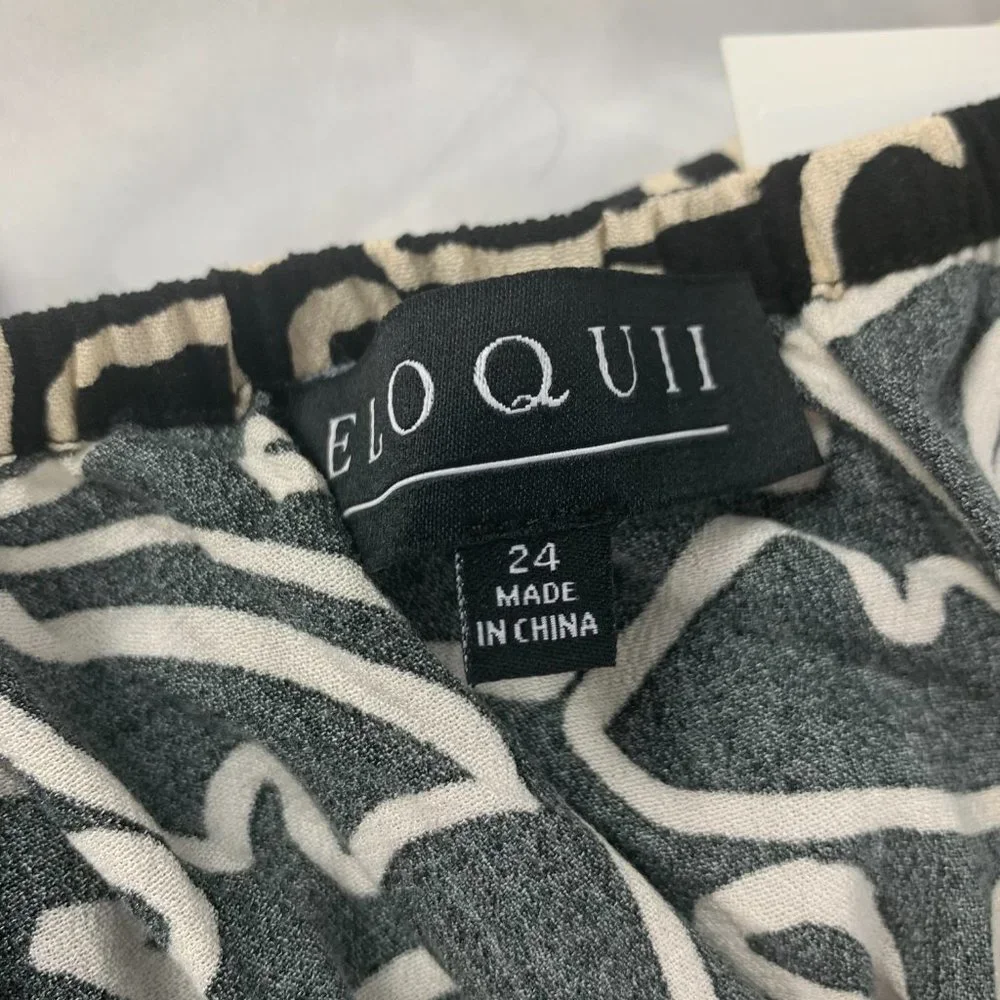 Eloquii Printed Wide Leg Off Shoulder Jumpsuit 24 - Picture 2 of 7